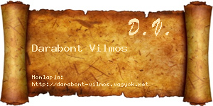 Darabont Vilmos névjegykártya